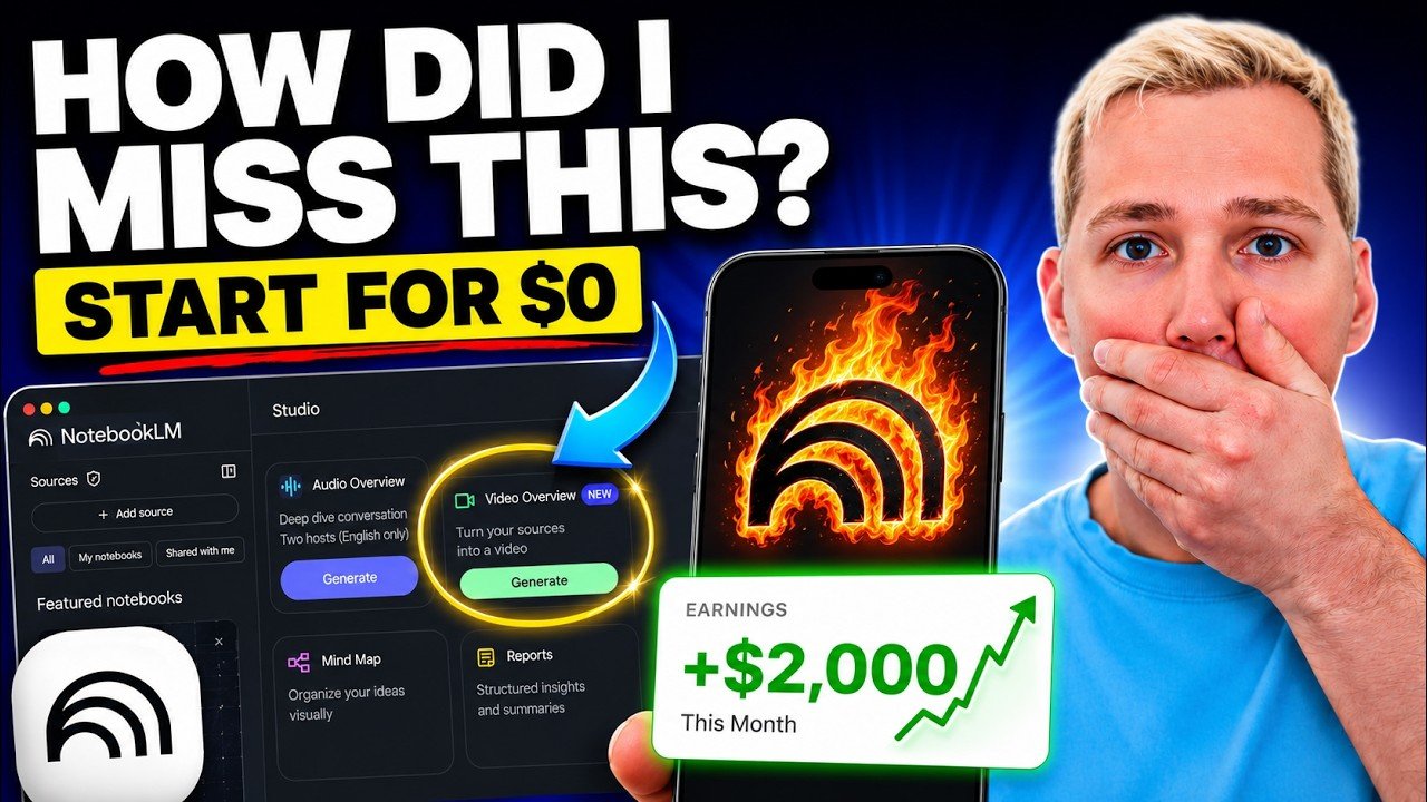 NotebookLM’s FREE Feature Just Created a $2,000/Client Service 🤯 (Start for $0)