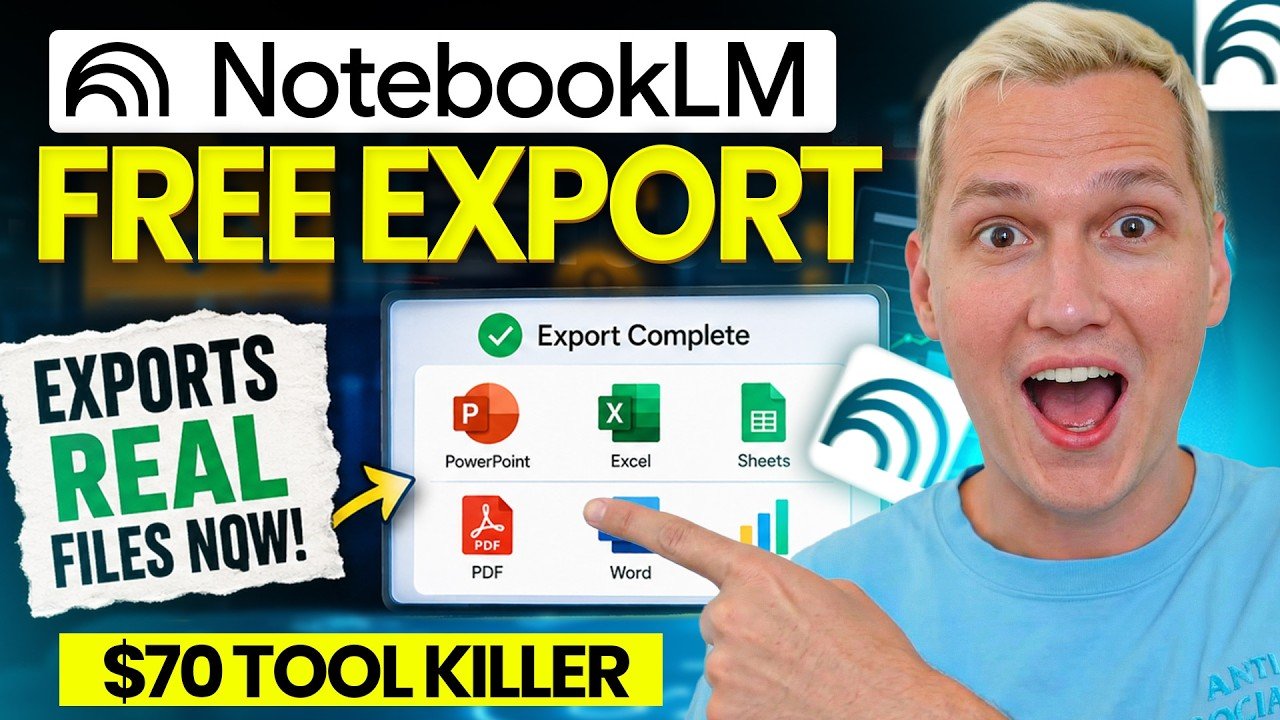 Google’s NEW NotebookLM Just DESTROYED $70/Month Tools (Exports Real Files Now)