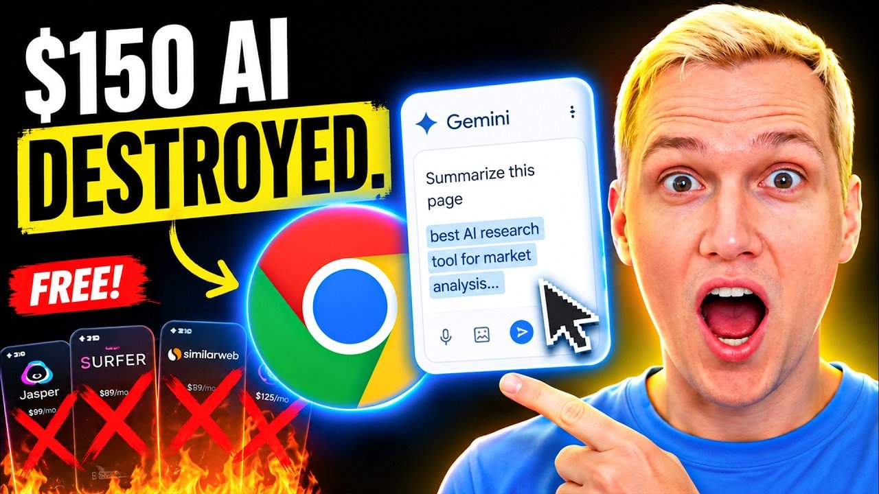 Google’s NEW Chrome Update Just ENDED Expensive AI Research Tools (Most People Missed It)