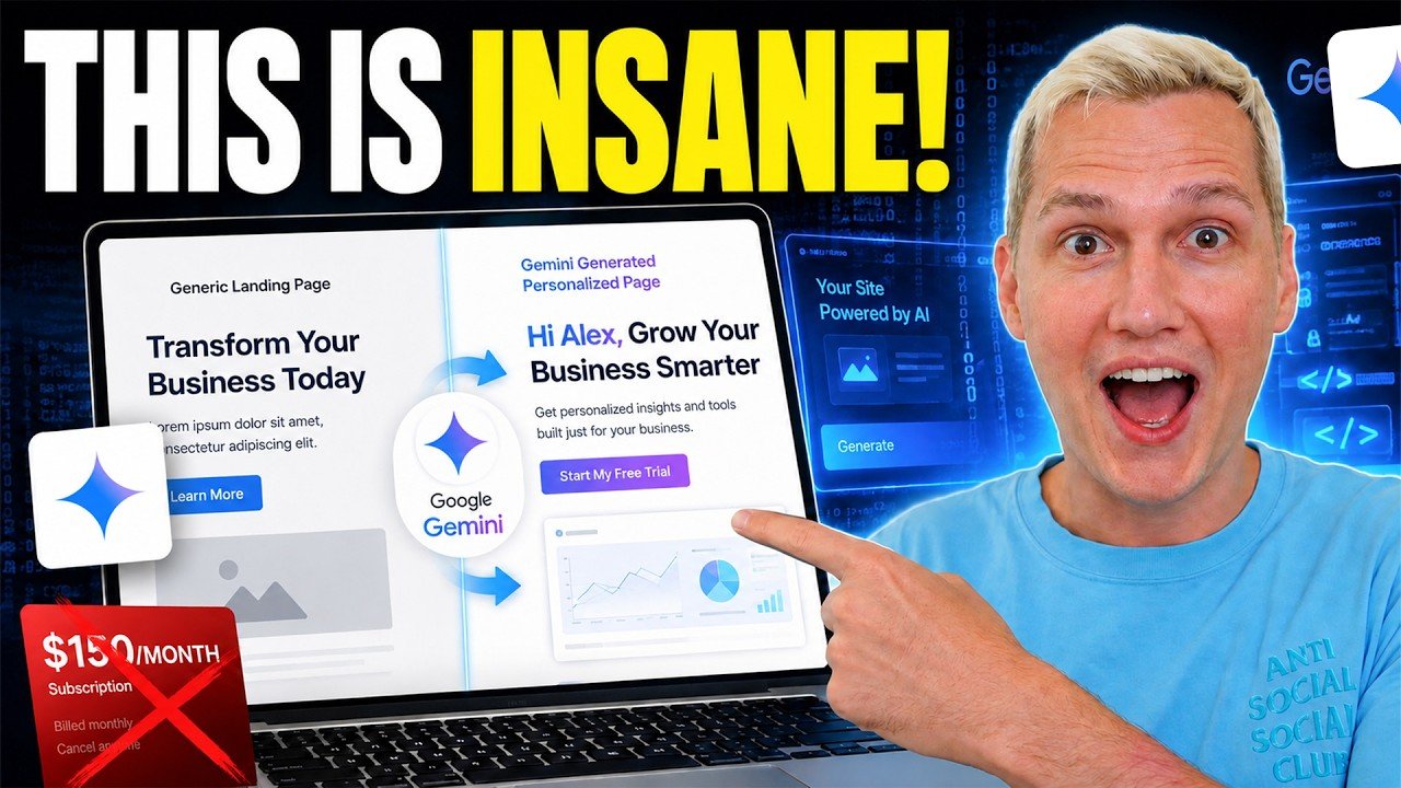 Google’s Gemini Just DESTROYED $150/Month Website Tools (Landing Pages for $0?)