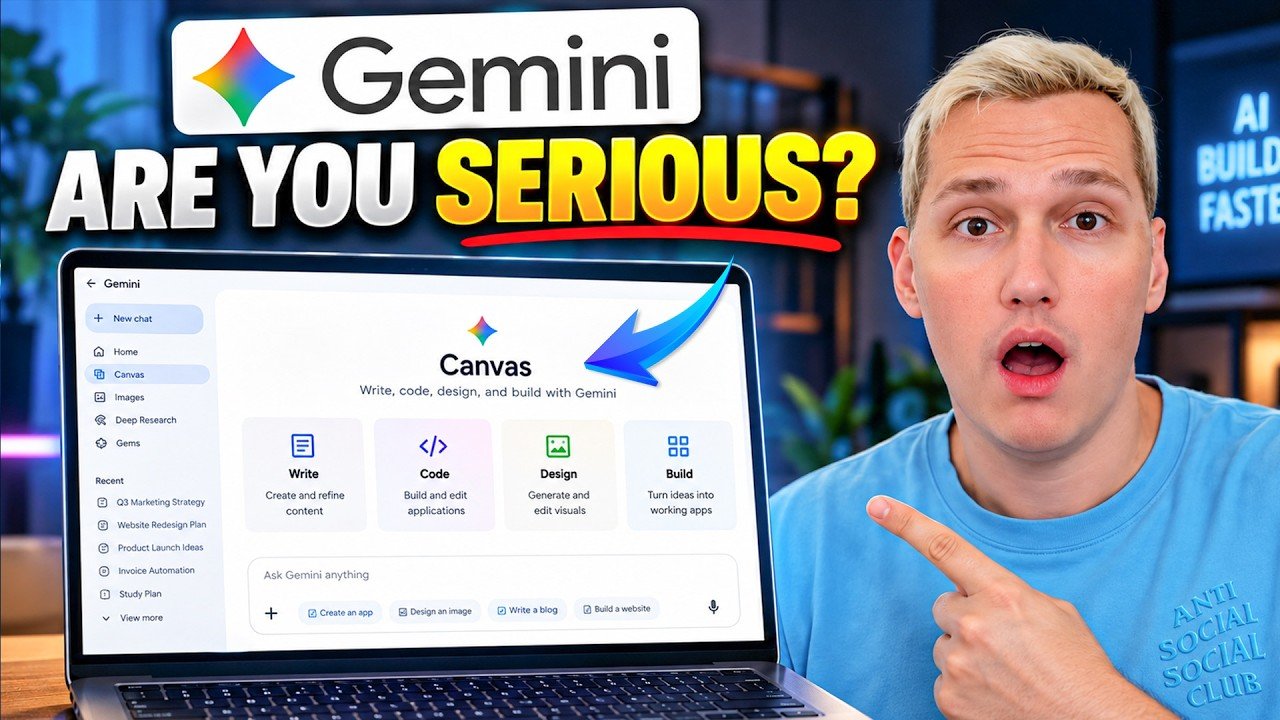Google’s Gemini Canvas DESTROYS ClickFunnels (A NEW AI Side Hustle?)