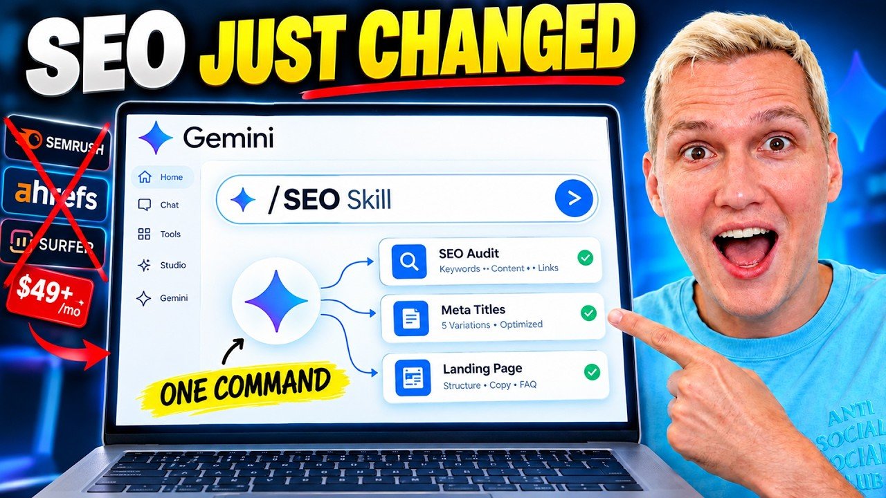 Gemini Skills Just Changed SEO Forever (Build It Once, Run It With ONE Command)