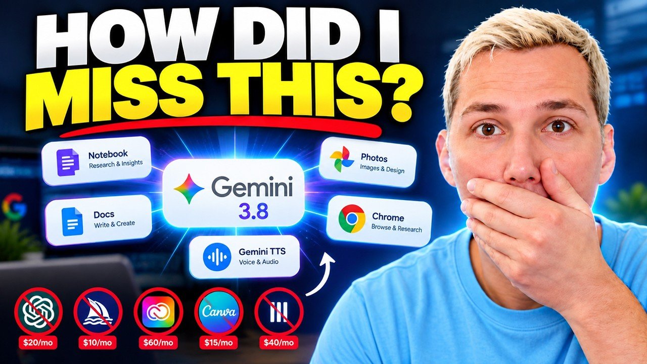 Google Just Put 5 Powerful AI Tools in ONE Ecosystem (Gemini 3.8 Is INSANE)